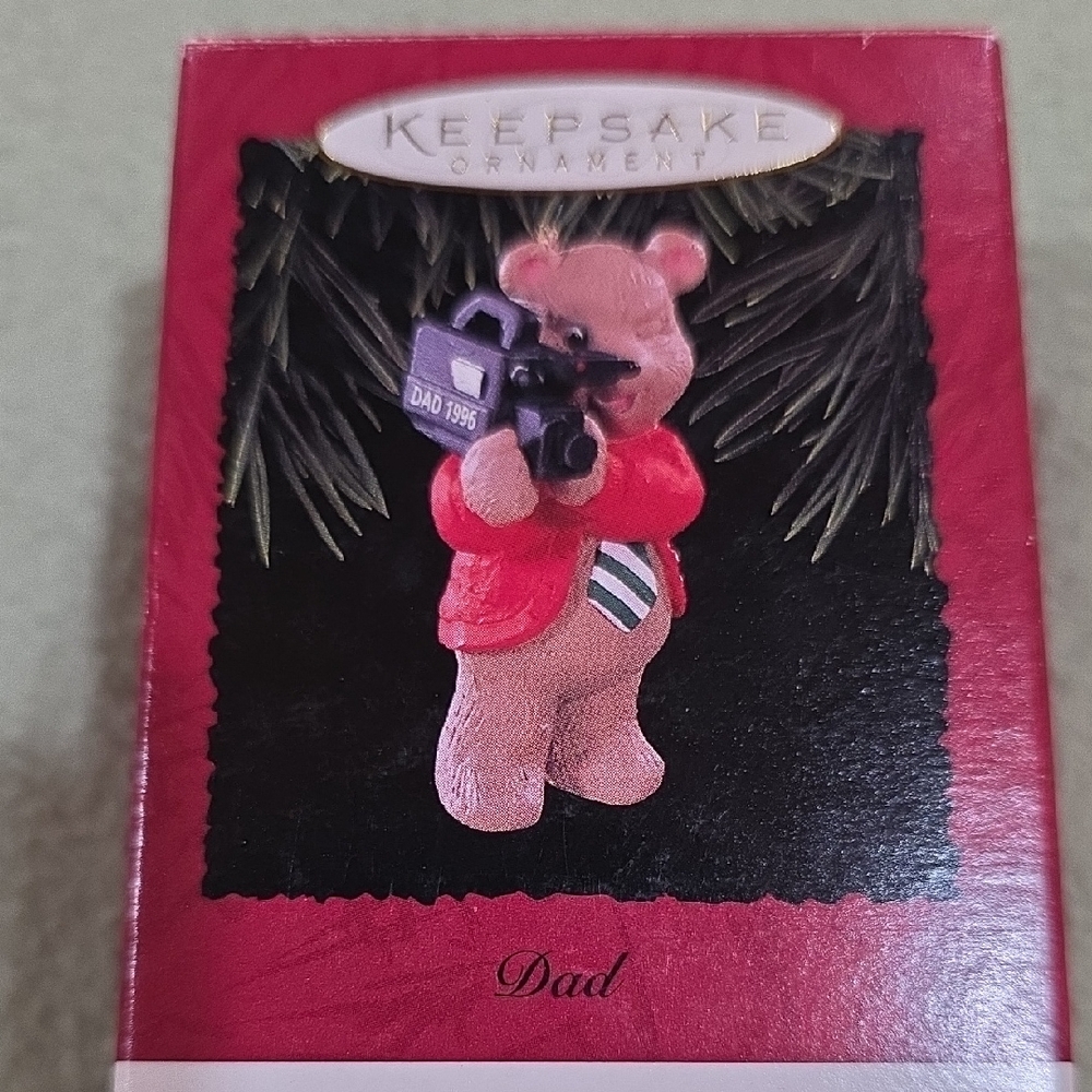 Hallmark Keepsake Ornament - Red and Pink Bear with Camera